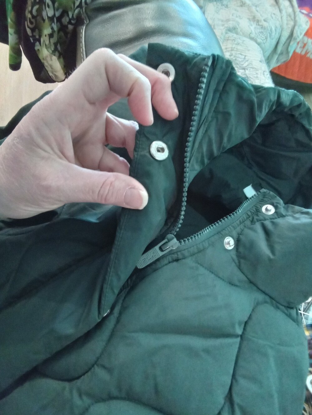 FLX PlusSz XXL Hunter Green Quilted Puffer Vest P2P25" Fall Fashion Winter Layer - Picture 10 of 15